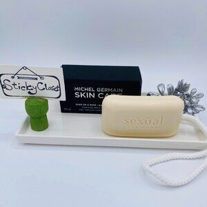 Michel Germain Skincare,Soap Bar on a Rope for Men,Woody-Full 170g,6oz-BOXED-NEW